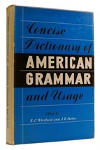 Robert C. Whitford, James R. Foster Concise Dictionary Of American Grammar And U - $50.95