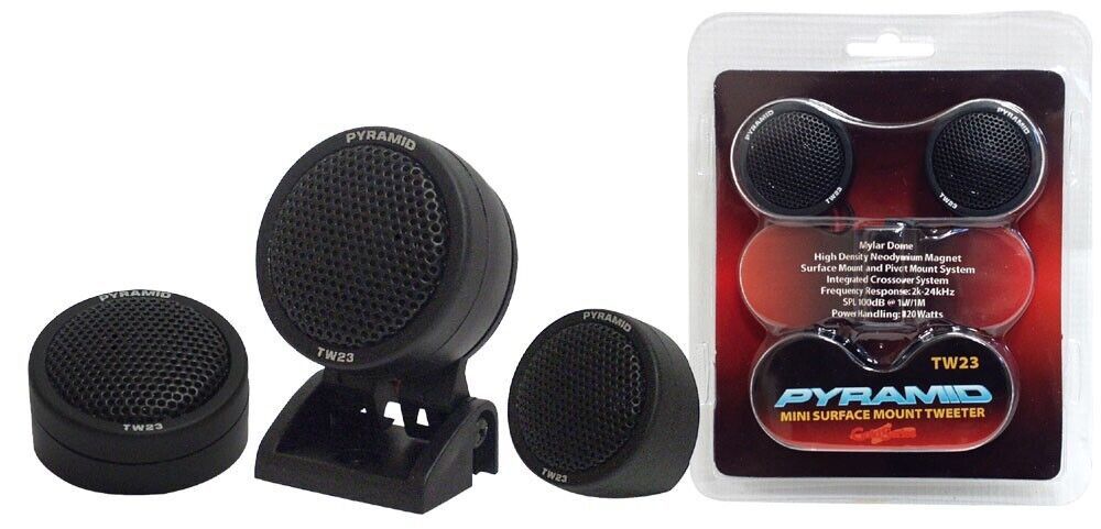Pyramid - TW23 - 120 Watt Maylar Dome Tweeter - Pair - $16.95