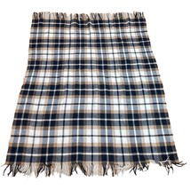 Alpaca Superfine Throw Blanket Incalpaca TPX Wool Fringed Brown Black White - £78.33 GBP