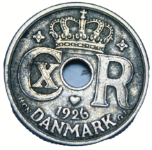 Denmark 10 Ore, 1926~Free Shipping #A112 - $4.01