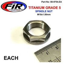 TITANIUM FRONT WHEEL AXLE SPINDLE NUT M18X1.50MM SUZUKI RM250 1997 1998 ... - £13.72 GBP