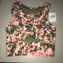 NWT Sweaty Betty Power Frame Green &amp; Pink Floral SZ XS Racerback Sports Bra - £15.56 GBP