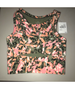 NWT Sweaty Betty Power Frame Green &amp; Pink Floral SZ XS Racerback Sports Bra - €17,06 EUR