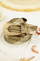 Camel Bohemian Woven Thin Waist Belt - $139.85 MXN