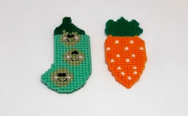 Peas and Carrot Magnets, Fridge, Needlecraft, Handmade, Kitchen Decor, Gift,  - $6.00