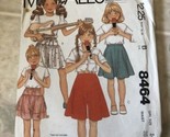 McCall&#39;s Sewing Pattern 8464 Girls Skirts Culottes Split Skirt Sz 14 uncut - $11.88