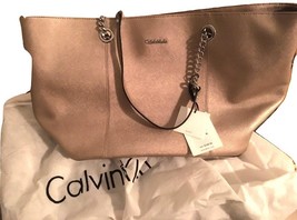 Calvin Klein HandBag Metallic Taupe - $220.00