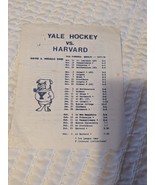 1977 - 1978 Yale vs Harvard  Hockey Program - $376.14 MXN