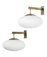 Modern Italian Sconce &quot;Universaltwilight07&quot; Opalin Brass Design - £399.28 GBP