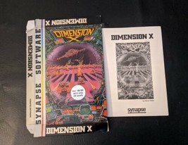 Dimension X Atari 400 800 XL Synapse Software Gioco Scatola E Istruzioni - $31.17