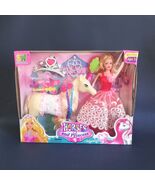 Kids Doll Set w/ Princess Doll, Horse &amp; Hair Accessories Cute Little Gir... - $34.64