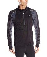 Asics Men&#39;s Run Light Half Zip Athletic Thumbholes Jacket, Black/ Flint,... - $752.48 MXN
