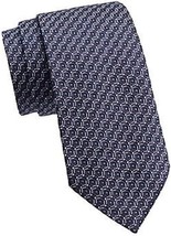 Ermenegildo Zegna Geometric Grid Silk Tie, Size Regular - £129.79 GBP