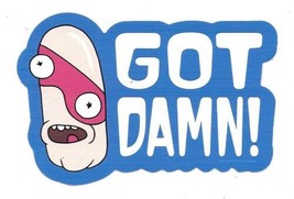 Rick and Morty TV Series Noob Noob Got Damn! Peel Off Image Sticker Deca... - $2.99