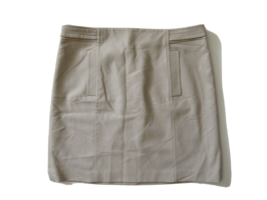 NWT Ann Taylor Compact Doubleweave in Cashew Beige Stretch Cotton Skirt 14 - £14.93 GBP