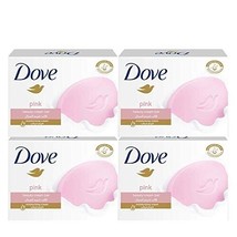 4 PACK of Dove Beauty Bar Soap Pink / Rose 135 g/4.70 oz - £7.49 GBP