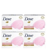 4 PACK of Dove Beauty Bar Soap Pink / Rose 135 g/4.70 oz - £7.46 GBP