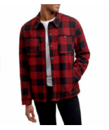 G.H. Bass &amp; Co. Men&#39;s Wool Blend Sherpa Lined Plaid Jacket, RED, XL - $39.60 CAD
