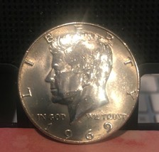 1969 D Kennedy Us Half Dollar 40% Silver Coin Au Brilliant Coin - £8.82 GBP