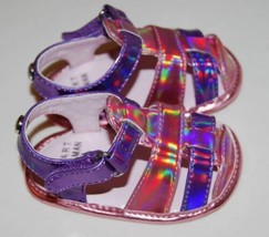 NIB Stuart Weitzman Infant Girls Baby Kemp Ari Pink &amp; Purple Crib Shoes sz 3 - £19.78 GBP
