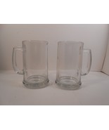 Set Of 2 Libbey Barware 5011 Clear Heavy Glass Beer Mug 5 1/2&quot; Tankard 1... - £18.25 GBP