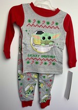 12M Child Baby Yoda Christmas Galaxy Mandalorian Long Sleeve Pant Pajama... - $13.85