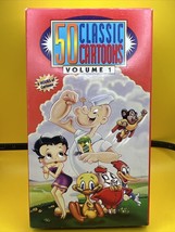 50 Classic Cartoons Volume 1 (1997) VHS - Popeye, Betty Boop, Mighty Mouse - $7.70