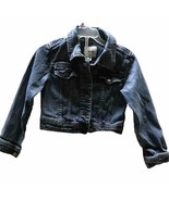 Jeans Jacket Cherokee Brand Girls Denim Button Front Pockets Size S/P 6/... - $187.21 MXN