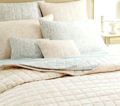 SFERRA &quot;CARO&quot; 2204 F/QUEEN BLOSSOM/WHITE 1PC QUILTED COVERLET BLANKET BNIP - $287.09