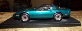 1/24 1990&#39;s ertl plastic blue chevrolet corvette car loose hood good used - £8.01 GBP