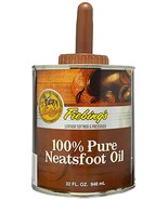 100% Pure NEATSFOOT Leather OIL 32 oz Can w/ Applicator FIEBING&#39;S FB-PUR... - £46.02 GBP