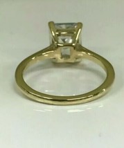 Radiante Imitación Diamante Solitario Compromiso Anillo 2.0ct 14K Oro Amarillo - £50.83 GBP