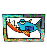 Olga Londono Art Blue Piranha Epoxy Resin Wall Print 17&quot;  Eclectic Fish ... - $177.93 CAD