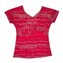 Ideology Womens Printed Crisscross Back Tee Size Large Color Flashmode Tie Dye - £22.89 GBP