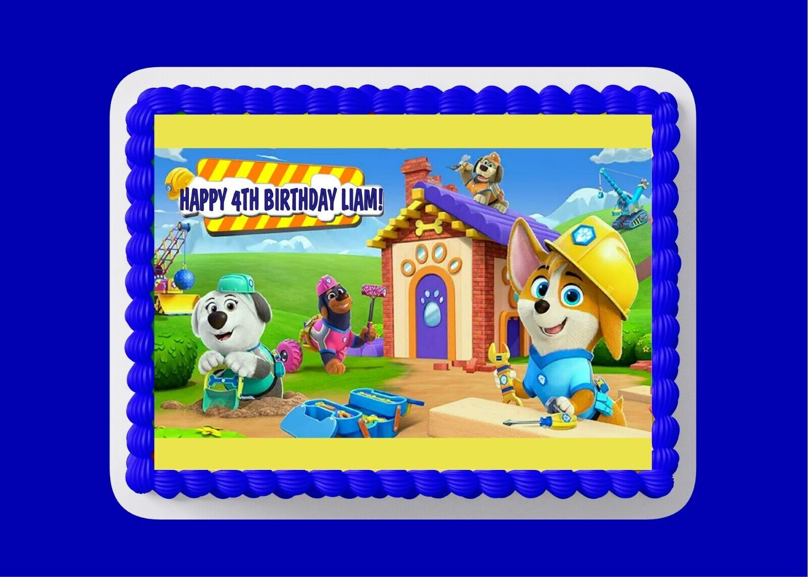 PUPstruction inspired edible birthday cake topper/ 1/4 topper - $9.89