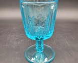 Vintage Westmoreland Crystal Paneled Grape Blue Opalescent Water Goblet ... - $14.84