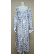 Eileen West Bow, floral Long Sleeve Lace Detail Long Ruffle Nightgown Si... - €42,90 EUR