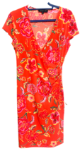 Jones New York Womens Orange Floral Peonies S Sheath Dress - $19.80