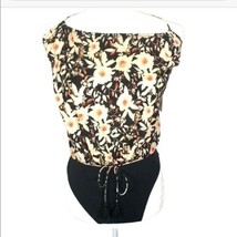 FREE PEOPLE Floral Liza Black Combo Bodysuit Size XS NWT - £20.23 GBP