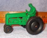 Vintage Auburn Rubber Green Tractor with Farmer Driver 1950&#39;s - $19.95