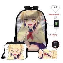 My Hero Academia s Backpack 3d Print  Backpa 16 Inch Usb Charging Schoolbags Vin - £138.70 GBP