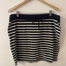 Banana Republic Blue White Stripe Cotton Drawstring Skirt Size Xl - £12.00 GBP