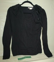 Michael Kors Ruffle Collar Top Black Size S/P Women&#39;s  - £19.89 GBP