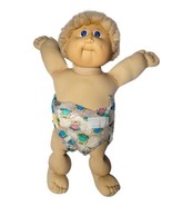 1985 Cabbage Patch Kid Boy Xavier Blonde Hair Blue Signature W Diaper - $19.99