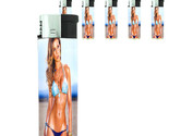French Pin Up Girls D6 Lighters Set of 5 Electronic Refillable Butane  - $15.79