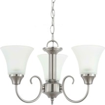 Sea Gull Holman 3-Light Brushed Nickel Traditional Classic Single-Tier Hanging - £19.53 GBP
