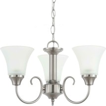 Sea Gull Holman 3-Light Brushed Nickel Traditional Classic Single-Tier Hanging - £18.50 GBP