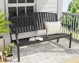 Outdoor Aluminum Bench With Backrest, Patio Metal 3-Seater Chair For Por... - $333.99