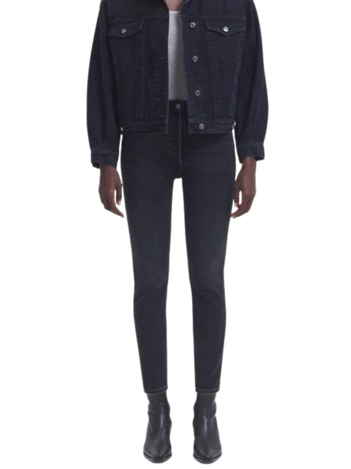 Agolde nico high rise slim fit Black - $102.00