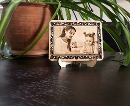 photo on wood / Engraved photo on wood / birthday gift / wood photo frame / wood - £32.07 GBP